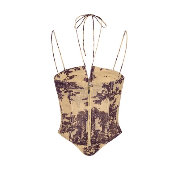 Miaou Aphex Corset in Gold Toile - Picture 2 of 7